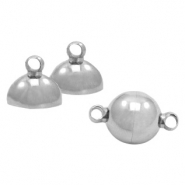 Benodigdheden van Stainless steel Roestvrij staal (RVS) magneetslot ball 10mm Antiek zilver