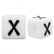 Acryl letterkralen letter X Wit