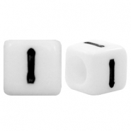 Acryl letterkralen letter I Wit