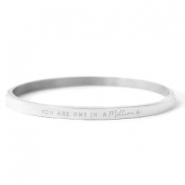 Armbanden van Stainless steel Roestvrij staal (RVS) "YOU ARE ONE IN A MILLION" Zilver
