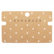 Kaartjes voor sieraden "Handmade" Brown