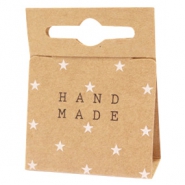 Kaartjes voor sieraden "Handmade" Brown