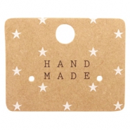 Kaartjes voor sieraden "Handmade" Brown