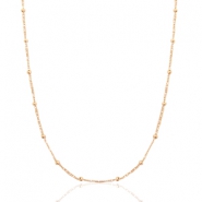 Kettingen van Stainless steel Roestvrij staal (RVS) ball Rose gold