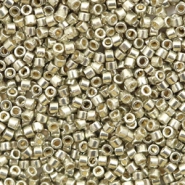 Miyuki kralen 11/0 delica's Duracoat galvanized dark light pewter silver DB-1851