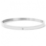 Armbanden van Stainless Steel Roestvrij staal (RVS) met ster Zilver