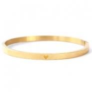 Armbanden van Stainless Steel Roestvrij staal (RVS) met hart Goud