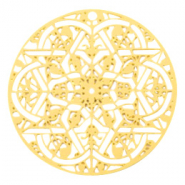 Bohemian hanger mandala rond Goud (nikkelvrij)