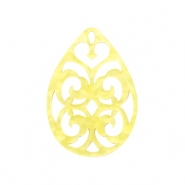 Hangers van resin druppel barok Sunshine yellow