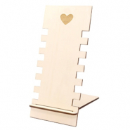 Sieraden display Bamboe "Heart" Natural (natuurlijke kleur van het Bamboe)