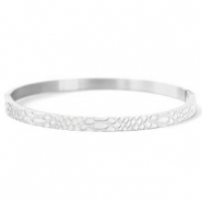 Armbanden van Stainless steel Roestvrij staal (RVS) snake Zilver
