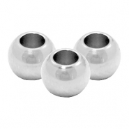 Kralen van Stainless steel Roestvrij staal (RVS) 6mm Zilver