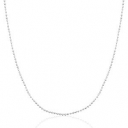 Kettingen van Stainless steel Roestvrij staal (RVS) ballchain Mix&Match Zilver