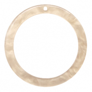 Hangers van resin rond 35mm&nbsp; Light semolina beige