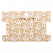 Kaartjes voor sieraden 'with love' Art Deco Brown