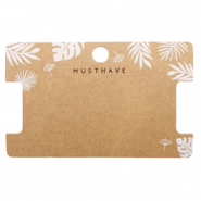Kaartjes voor sieraden 'musthave' Leaves Brown