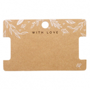 Kaartjes voor sieraden 'with love' Floral Brown