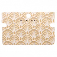 Kaartjes voor sieraden 'with love' Art Deco Brown