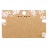 Kaartjes voor sieraden 'musthave' Leaves Brown