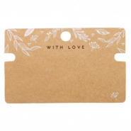 Kaartjes voor sieraden 'with love' Floral Brown