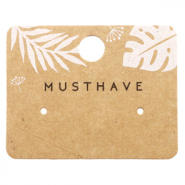 Kaartjes voor sieraden 'musthave' Leaves Brown