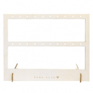 Sieraden display Bamboe 2 rijen voor oorbellen "made with ♥" Natural (natuurlijke kleur van het Bamboe)