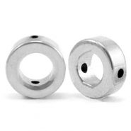 Kralen van hematite circle 8mm Silver grey