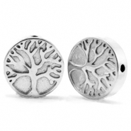 Kralen van hematite tree of life 10mm Silver grey