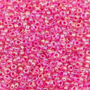 Miyuki 11/0 rocailles Hot pink lined crystal ab 11-355