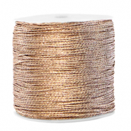 Metallic macram&eacute; draad 0.5mm Ivory cream taupe
