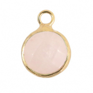 Hangers van natuursteen 10mm Icy pink-gold