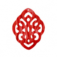 Hangers van resin ruit barok Chilli red