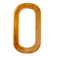 Hangers van resin langwerpig ovaal 56x30mm Golden brown