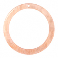 Hangers van resin rond 35mm Peach pink