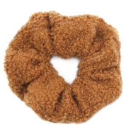 Scrunchie teddy haarelastiek Brown