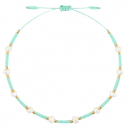 Hippe armbanden parel Miyuki Turquoise green