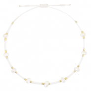 Hippe armbanden parel Miyuki White