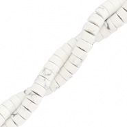 Kralen natuursteen disc 4mm Marble beige