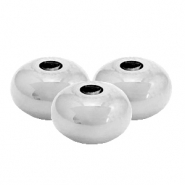 Kralen van Stainless steel Roestvrij staal (RVS) 8mm Zilver