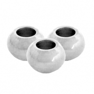 Kralen van Stainless steel Roestvrij staal (RVS) 4mm Zilver