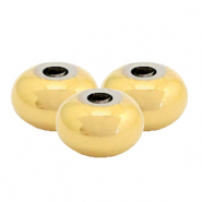 Kralen van Stainless steel Roestvrij staal (RVS) 4mm Goud