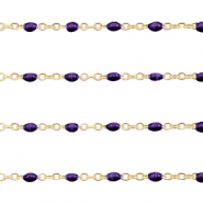 Benodigdheden van Stainless steel Roestvrij staal (RVS) jasseron 1mm Regal purple-goud