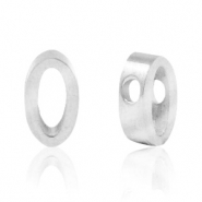 Kralen van Stainless steel Roestvrij staal (RVS) kralen cijfer 0 Zilver