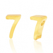 Kralen van Stainless steel Roestvrij staal (RVS) kralen cijfer 7 Goud