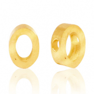 Kralen van Stainless steel Roestvrij staal (RVS) kralen letter O Goud