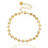 Armbanden van Stainless steel Roestvrij staal (RVS) jasseron Goud