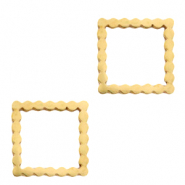 Bedels van Stainless steel Roestvrij staal (RVS) tussenstuk square Goud