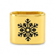 Metaal schuivers DQ snowflake Mix & Match Goud (nikkelvrij)