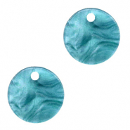 Hangers van resin rond 12mm Blue atoll