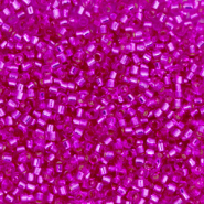 Miyuki kralen 11/0 delica's Silverlined dyed fuchsia pink DB-1340